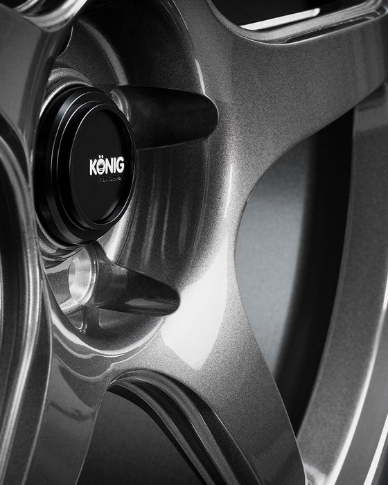 Konig Hyperspec Anthracite Metallic w/ Machined Lip 17x9 5x100 40mm Offset - HP97510406 - Subimods.com