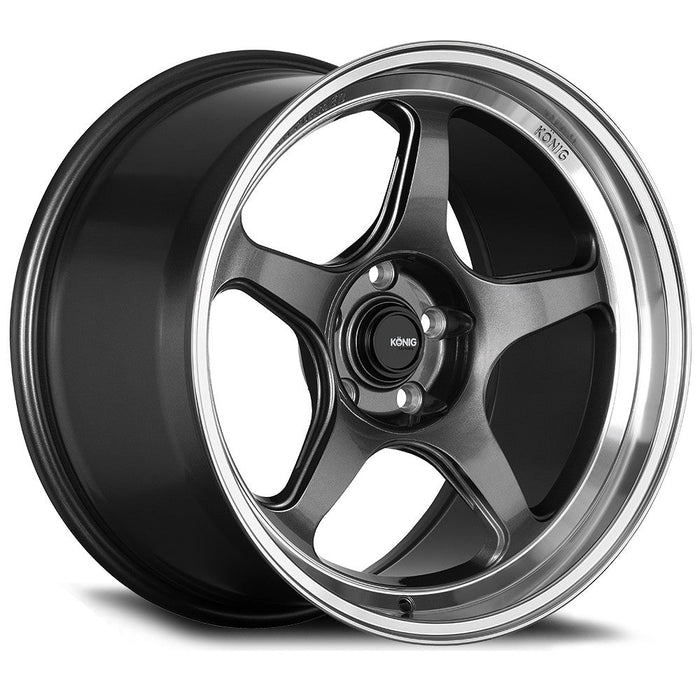 Konig Hyperspec Anthracite Metallic w/ Machined Lip 17x9 5x100 40mm Offset - HP97510406 - Subimods.com