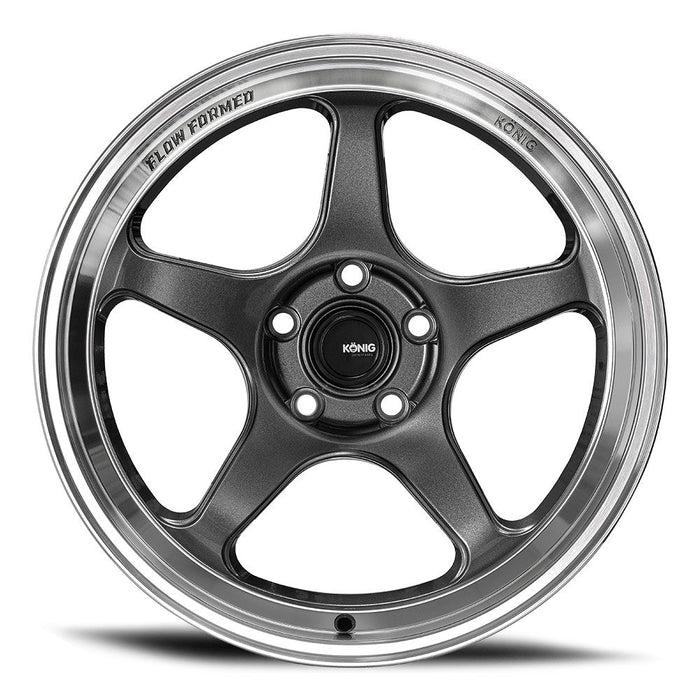 Konig Hyperspec Anthracite Metallic w/ Machined Lip 19x9.5 5x114.3 +35mm Offset - HP99514356 - Subimods.com