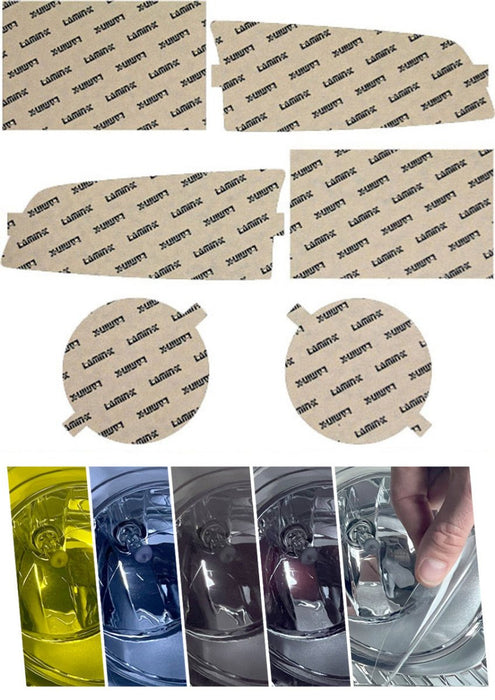 Lamin - X Headlight and Fog Light Overlays 1998 - 2001 Impreza - S005BY - Subimods.com