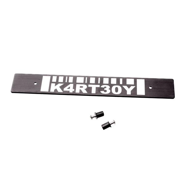License Plate Delete Black - Kartboy Barcode Logo - KB-055-PL-BAR - Subimods.com