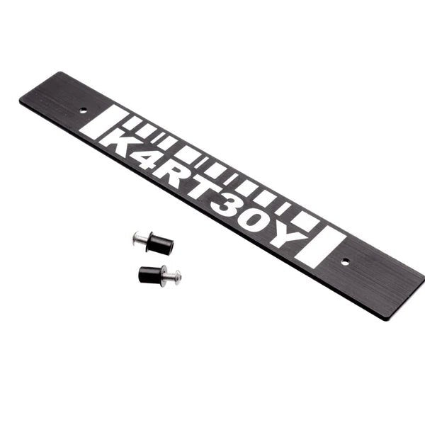 License Plate Delete Black - Kartboy Barcode Logo - KB-055-PL-BAR - Subimods.com