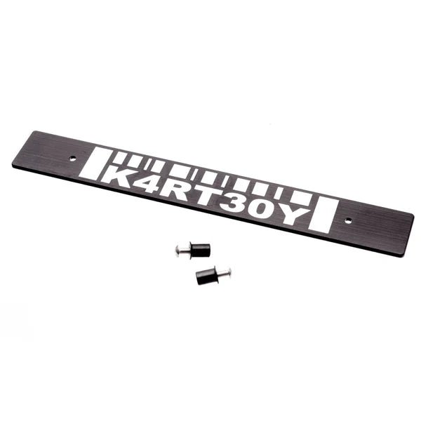 License Plate Delete Black - Kartboy Barcode Logo - KB-055-PL-BAR - Subimods.com