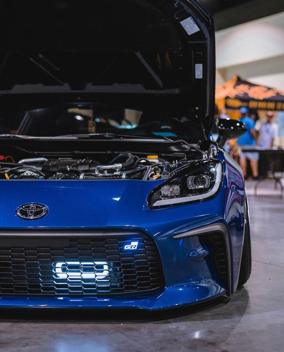 Lit Logos "GR" Badge V2 RGBW LED Front Grille Emblem 2022 - 2024 GR86 / GR Corolla - LL-GR - Subimods.com