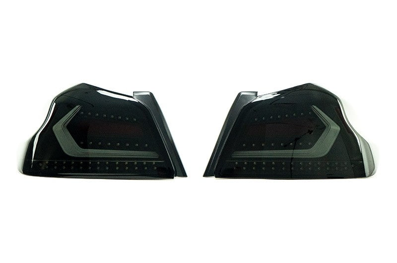 OLM Evolution Tail Lights Smoked Lens, Black Base, White Bar 2015-2021 WRX / STI