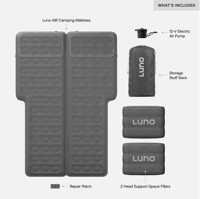 Luno AIR 2.0 Vehicle Mattress 1995 - 2025 Outback / 1995 - 2025 Forester / 2019 - 2025 Ascent - LNO - 003 - R2 - Subimods.com