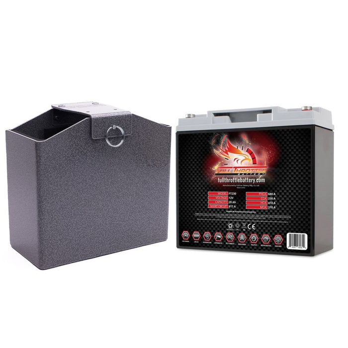 MeLe Design Firm 600 Series Lightweight Battery Mount Kit Hammertone w/ Full Throttle FT230 Battery and Terminals 2008 - 2014 WRX / 2008 - 2014 STI - MELE - KIT - 007 - Subimods.com