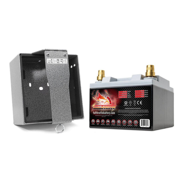 MeLe Design Firm 900 Series Lightweight Battery Mount Kit Hammertone w/ Full Throttle FT410 Battery and Terminals 2002 - 2007 WRX / 2004 - 2007 STI / 1993 - 2007 Impreza - MELE - KIT - 006 - Subimods.com