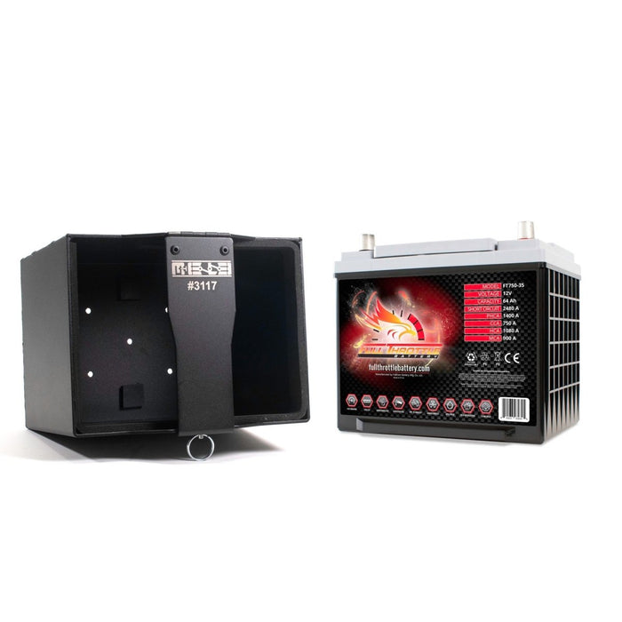 MeLe Design Firm Group 35 Series Trunk Battery Mount Kit Black w/ Full Throttle FT750 Battery and Terminals 2002 - 2007 WRX / 2004 - 2007 STI / 1993 - 2007 Impreza - MELE - KIT - 015 - Subimods.com