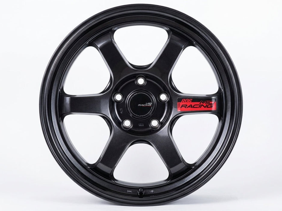 MID Racing R06 Crystal Black 18x8.5 5x114.3 +38mm Offset 2015-2025 WRX / 2011-2021 STI - D70388557338CBK0 - Subimods.com