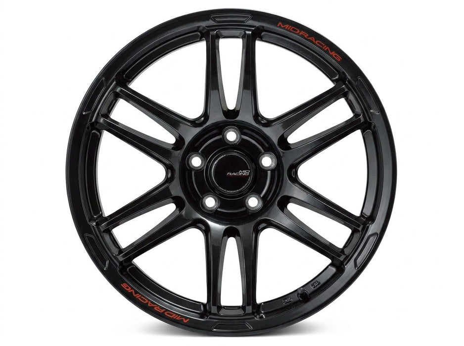 MID Racing R26 Crystal Black 18x8.5 5x114.3 +45mm Offset 2015-2025 WRX / 2011-2021 STI - X195885573450300 - Subimods.com