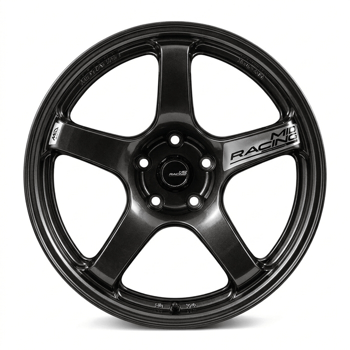 MID Racing R50 EVO Black Metallic 18x9.5 5x114.3 +38mm Offset 2015-2026 WRX / 2011-2021 STI - EMDR89557338BLMN - Subimods.com