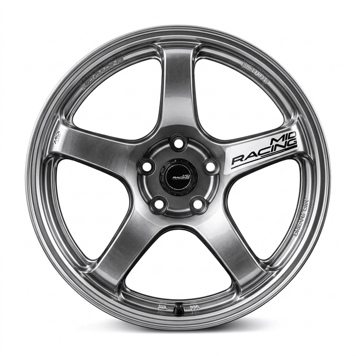 MID Racing R50 EVO Hyper Silver 18x9.5 5x114.3 +38mm Offset 2015-2026 WRX / 2011-2021 STI - EMDR89557338HSIN - Subimods.com