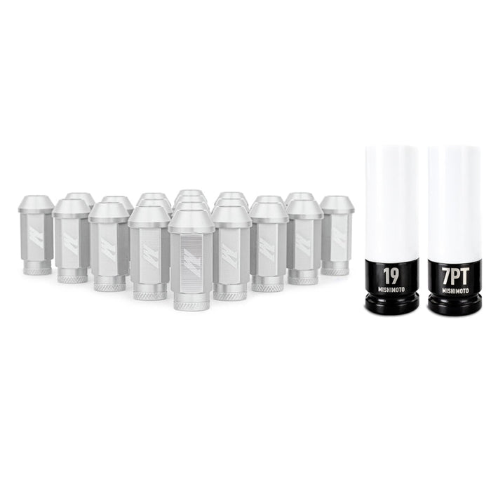 Mishimoto Aluminum Locking Lug Nuts M12x1.5 20pc Set - Silver - MMLG-15-20LSL - Subimods.com