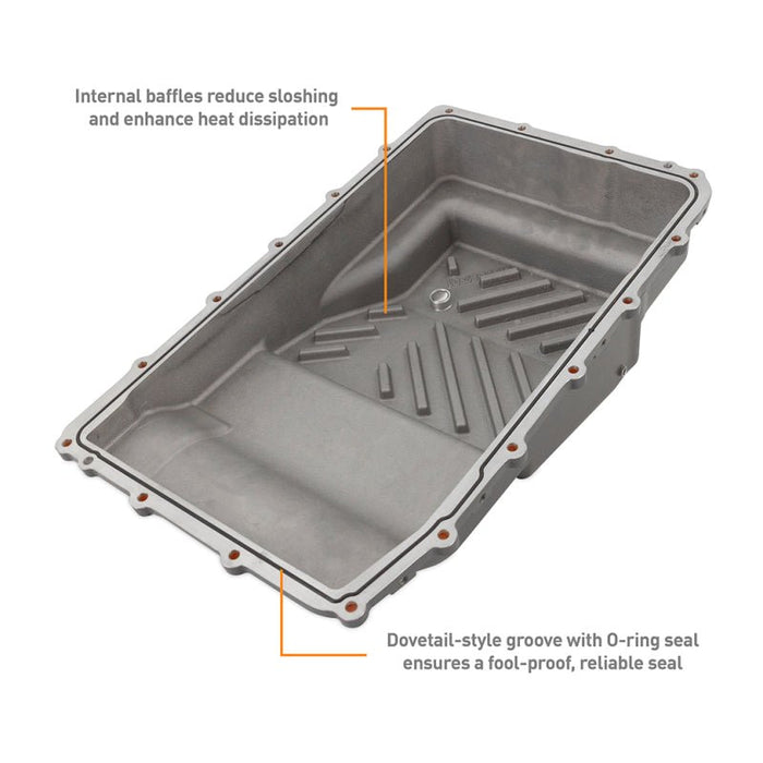 Mishimoto Aluminum Transmission Pan Most Ford 10R60 / 10R80 Models - Gunmetal Gray - MMTP-RGR-19 - Subimods.com