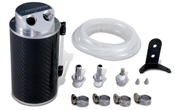 Mishimoto Baffled Oil Catch Can Kit PCV Side 16 - 21 Honda Civic 1.5L Turbo - Black - MMBCC-CIV-16PBE - Subimods.com