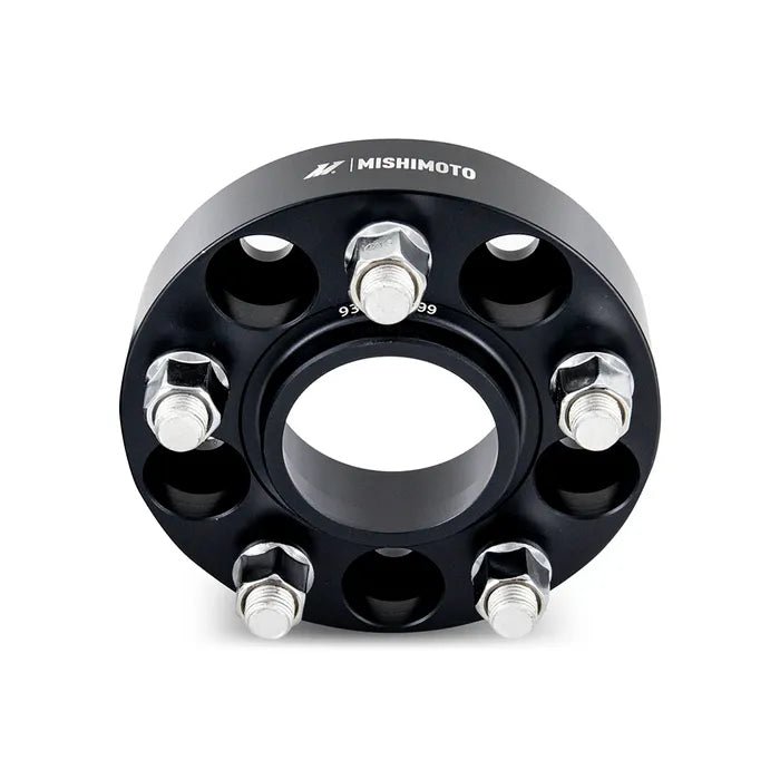 Mishimoto Black Wheel Spacer Pair 25mm / 5x100 - MMWS-008-250BK - Subimods.com