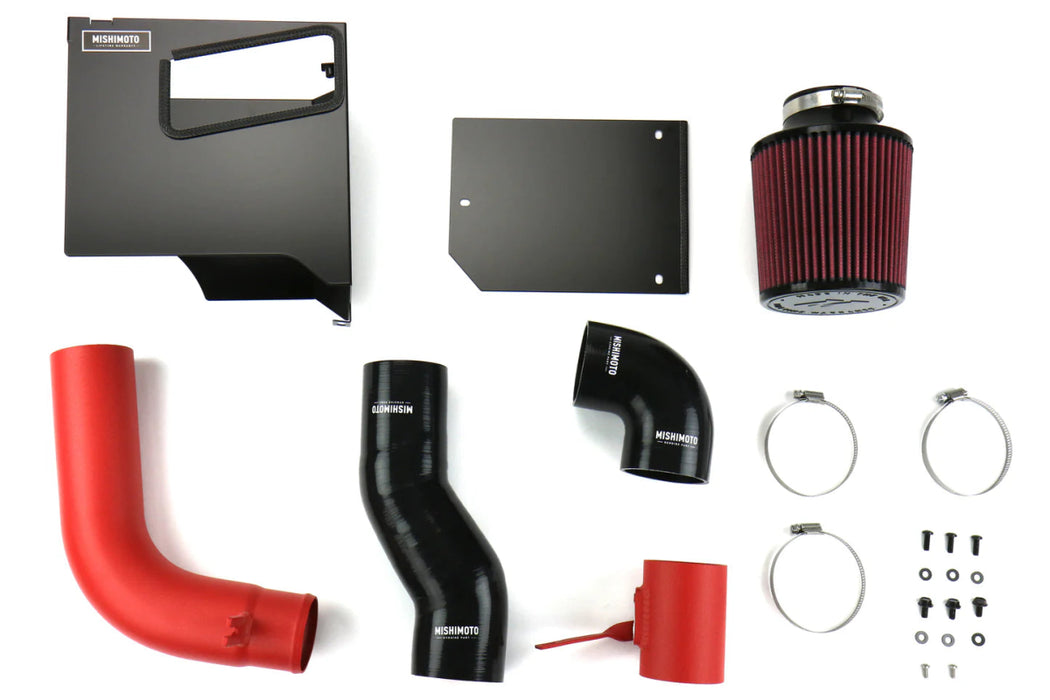 Mishimoto Cold Air Intake Red w/ Air Box 2015 - 2021 WRX - MMAI-WRX-15BWRD - Subimods.com