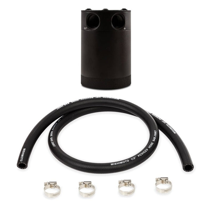 Mishimoto Compact Baffled Oil Catch Can 2 - Port - MMBCC-CBTWO-BK - Subimods.com