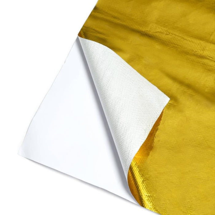 Mishimoto Gold Reflective Heat Barrier with Adhesive Backing 24x24in - MMHP - GRB - 2424 - Subimods.com