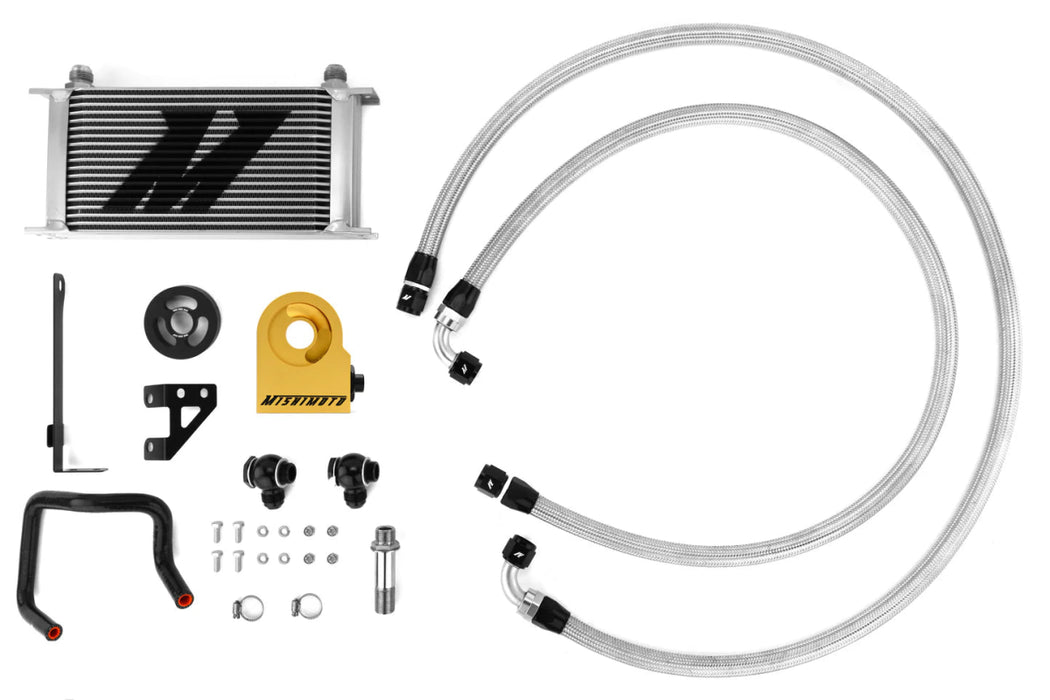 Mishimoto Thermostatic Oil Cooler Kit Silver 2015 - 2021 WRX - MMOC-WRX-15T - Subimods.com