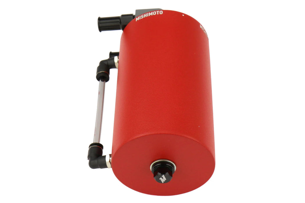 Mishimoto Universal Aluminum Oil Catch Can Large Red - MMOCC-LAWRD - Subimods.com