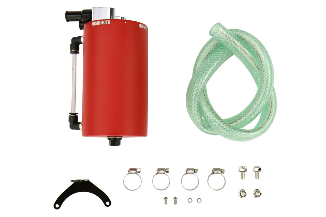 Mishimoto Universal Aluminum Oil Catch Can Large Red - MMOCC-LAWRD - Subimods.com