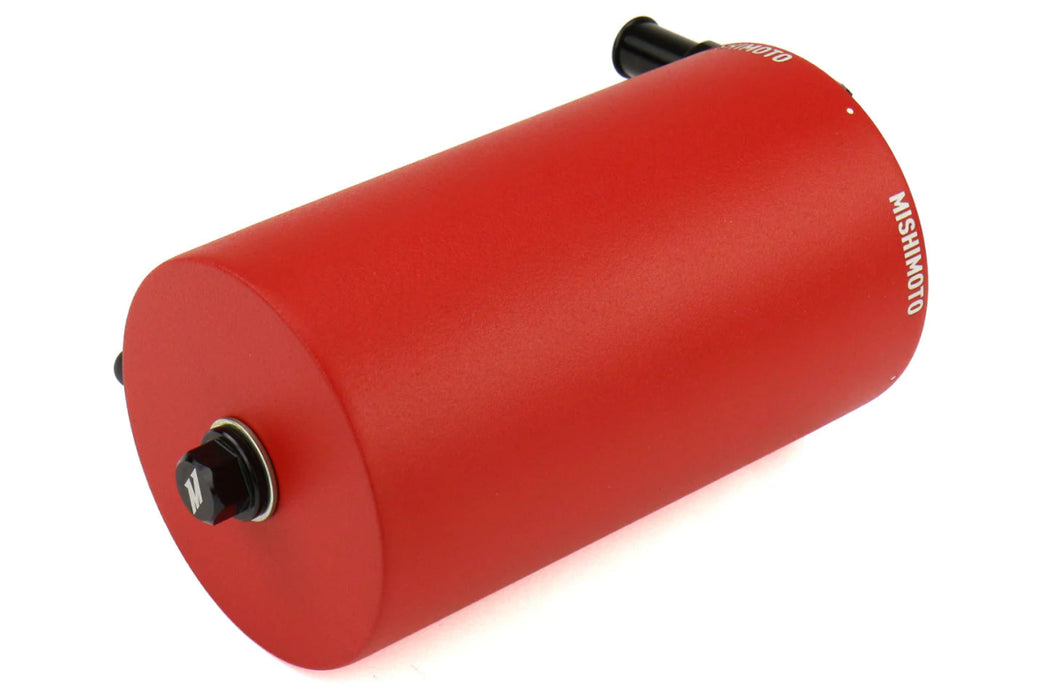 Mishimoto Universal Aluminum Oil Catch Can Large Red - MMOCC-LAWRD - Subimods.com