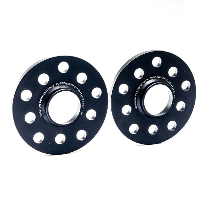 Mission SlimFit Slip On Wheel Spacer Pair 10mm 5x100 / 5x114.3 Anodized Black - MIS-WSS5b5hX61/10-56.1 - Subimods.com