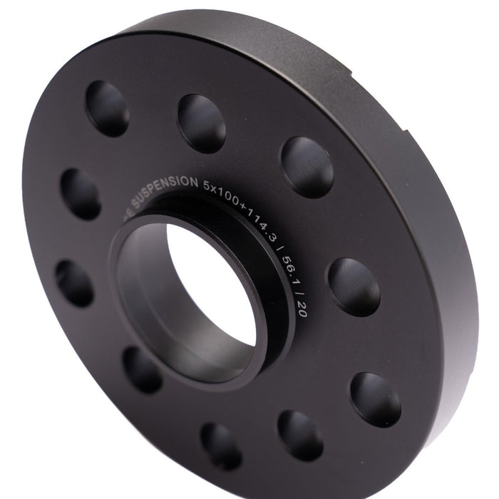 Mission ThickFit Slip On Wheel Spacer Pair 20mm 5x100 / 5x114.3 Anodized Black - MIS-WSS5b5hX61/20-56.1 - Subimods.com