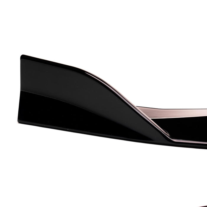 Molded Innovations 3 Piece Front Lip Gloss Black 2022 - 2024 WRX - MI-WRX5-FLDGB - Subimods.com