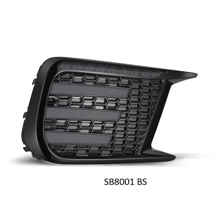 Molded Innovations Boost Bezel Kit Black w/ Smoked LED Bar Kit 2018 - 2021 WRX / 2018 - 2021 STI - SB8001BS - Subimods.com