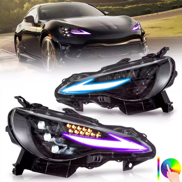 Molded Innovations Check Series V2 RGB Sequential LED Headlights 2013 - 2021 BRZ / 2013 - 2016 FRS / 2017 - 2021 GT86 - MI - 0297B - RGB - Subimods.com