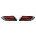 Molded Innovations CS Style Sequential LED Tail Lights Clear Lens w/ Black Base & Red Bar 2022-2026 BRZ / 2022-2026 GR86 - MI-TO2003-CBRAR - Subimods.com