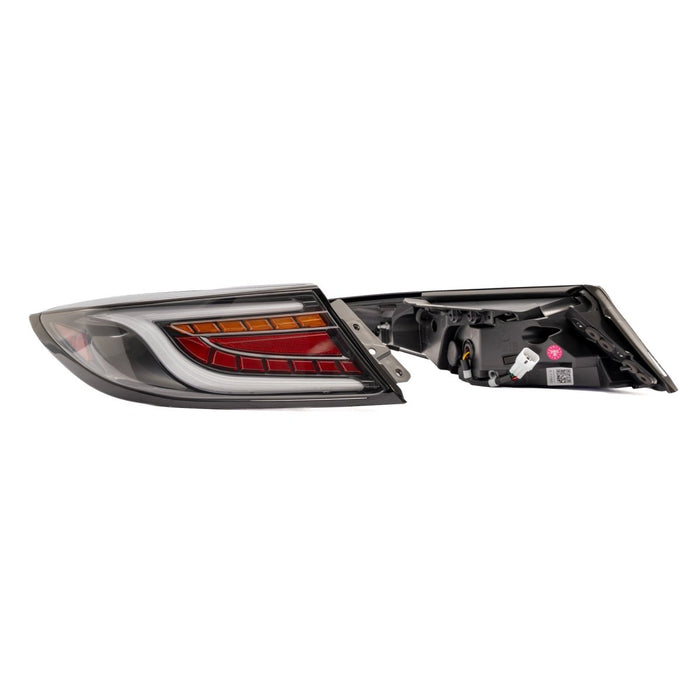 Molded Innovations CS Style Sequential LED Tail Lights Clear Lens w/ Black Base & White Bar 2022-2026 BRZ / 2022-2026 GR86 - MI-TO2003-CBCAR - Subimods.com