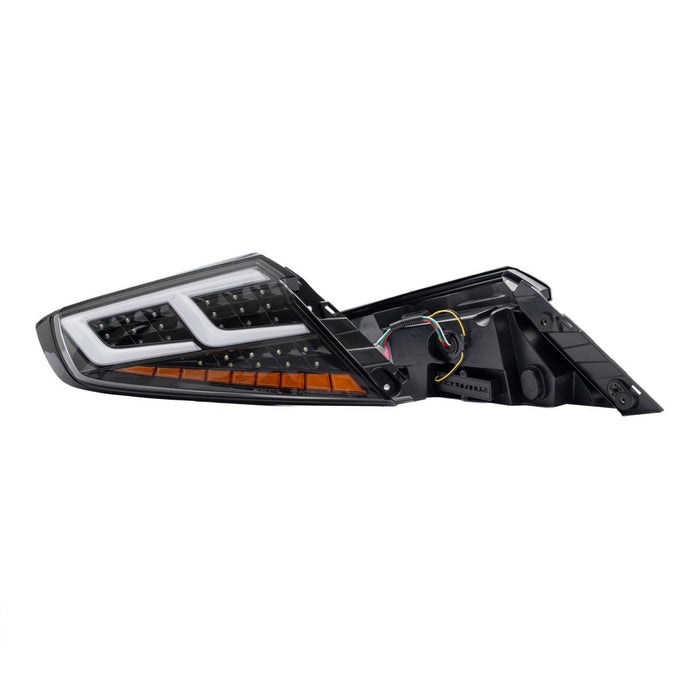 Molded Innovations CS Style Sequential LED Tail Lights Clear Lens w/ Black Base, White DRL Bar and Amber Turn Signal Reflector 2022-2026 WRX - SB2004-CBCA - Subimods.com