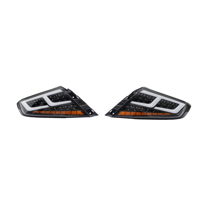 Molded Innovations CS Style Sequential LED Tail Lights Clear Lens w/ Black Base, White DRL Bar and Amber Turn Signal Reflector 2022-2026 WRX - SB2004-CBCA - Subimods.com