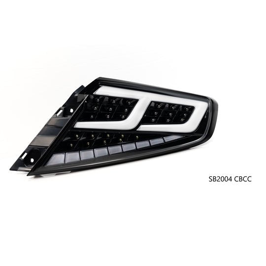 Molded Innovations CS Style Sequential LED Tail Lights Clear Lens w/ Black Base, White DRL Bar and Clear Turn Signal Reflector 2022 - 2024 WRX - SB2004-CBCC - Subimods.com