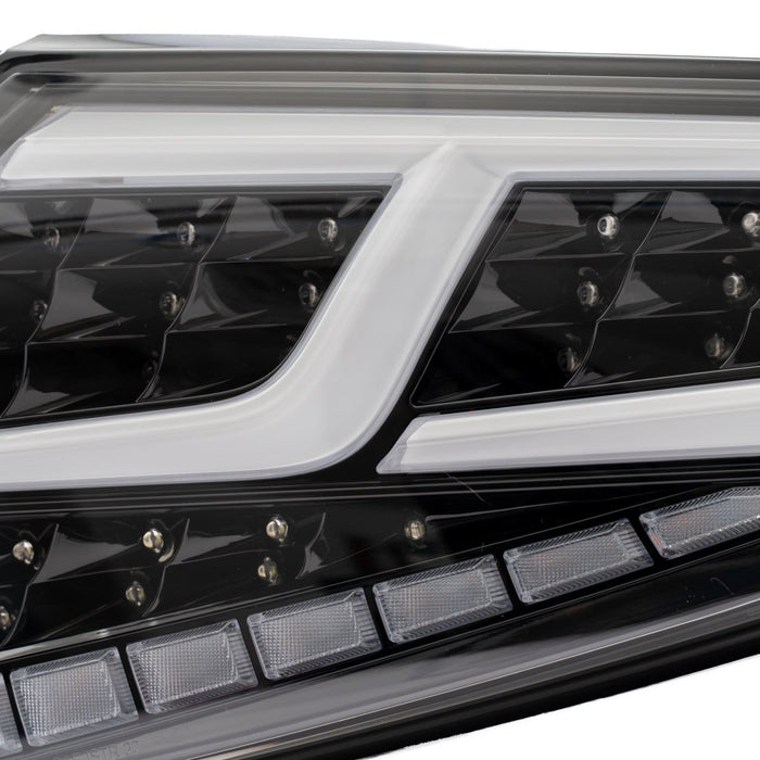 Molded Innovations CS Style Sequential LED Tail Lights Clear Lens w/ Black Base, White DRL Bar and Clear Turn Signal Reflector 2022-2026 WRX - SB2004-CBCC - Subimods.com
