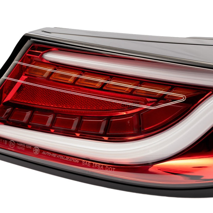 Molded Innovations CS Style Sequential LED Tail Lights Clear Lens w/ Red Base & White Bar 2022-2026 BRZ / 2022-2026 GR86 - MI-TO2003-CRCAR - Subimods.com