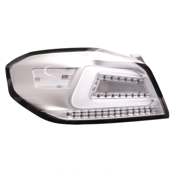 Molded Innovations CS Style Sequential LED Tail Lights Clear Lens w/ Silver Base & White Bar 2015 - 2021 WRX / 2015 - 2021 STI - A-SB-2001-U-CSC - Subimods.com