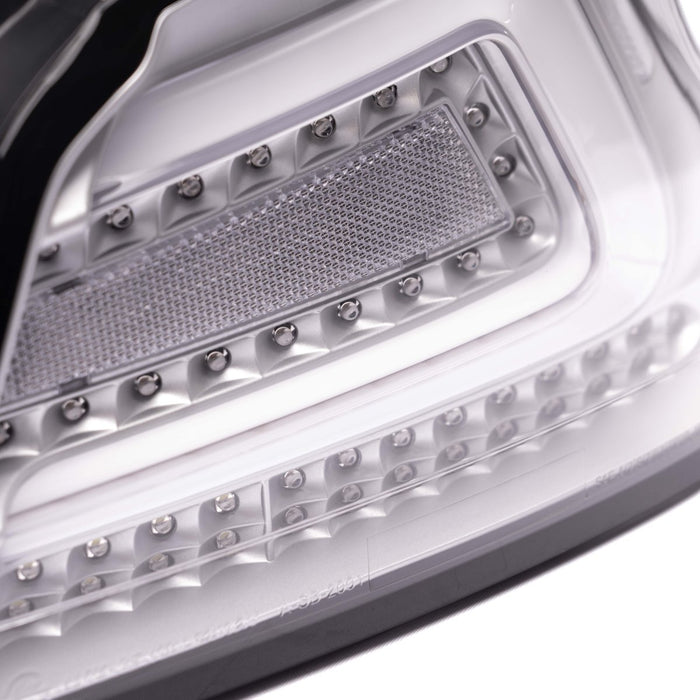 Molded Innovations CS Style Sequential LED Tail Lights Clear Lens w/ Silver Base & White Bar 2015 - 2021 WRX / 2015 - 2021 STI - A-SB-2001-U-CSC - Subimods.com
