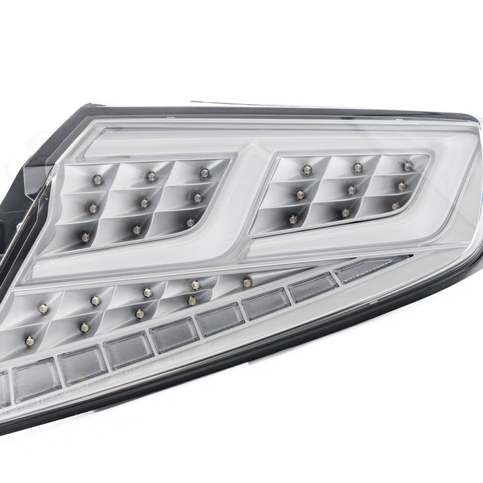 Molded Innovations CS Style Sequential LED Tail Lights Clear Lens w/ Silver Base & White Bar 2022 - 2025 WRX - SB2004-CSCC - Subimods.com