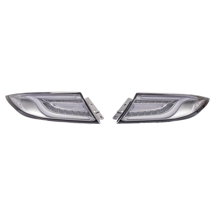 Molded Innovations CS Style Sequential LED Tail Lights Clear Lens w/ Silver Base & White Bar 2022 - 2026 BRZ / GR86 - MI-TO2003-CSCCC - Subimods.com