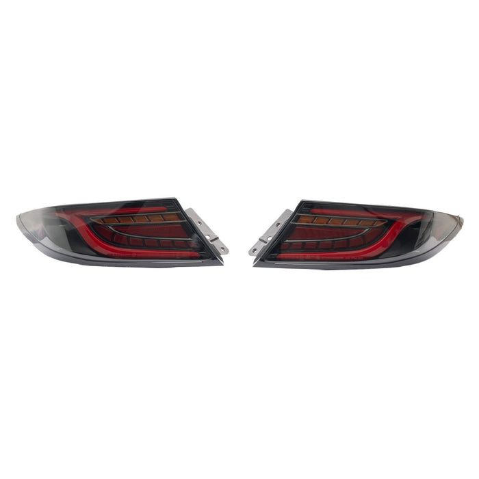 Molded Innovations CS Style Sequential LED Tail Lights Smoke Lens w/ Black Base & Red Bar 2022-2026 BRZ / 2022-2026 GR86 - MI-TO2003-SBRAR - Subimods.com