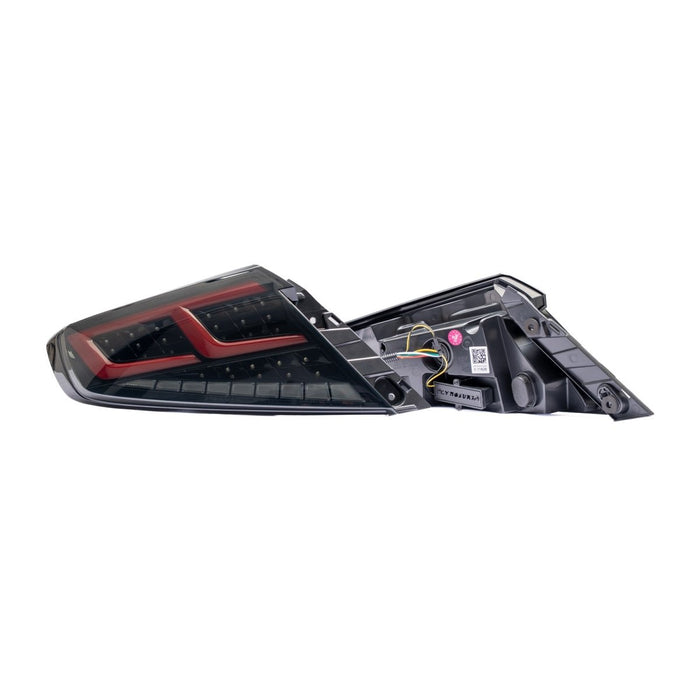 Molded Innovations CS Style Sequential LED Tail Lights Smoke Lens w/ Black Base, Red DRL Bar and Clear Turn Signal Reflector 2022-2026 WRX - SB2004-SBRC - Subimods.com