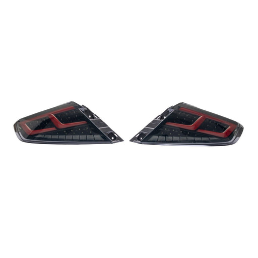 Molded Innovations CS Style Sequential LED Tail Lights Smoke Lens w/ Black Base, Red DRL Bar and Clear Turn Signal Reflector 2022-2026 WRX - SB2004-SBRC - Subimods.com