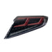 Molded Innovations CS Style Sequential LED Tail Lights Smoke Lens w/ Black Base, Red DRL Bar and Clear Turn Signal Reflector 2022-2026 WRX - SB2004-SBRC - Subimods.com