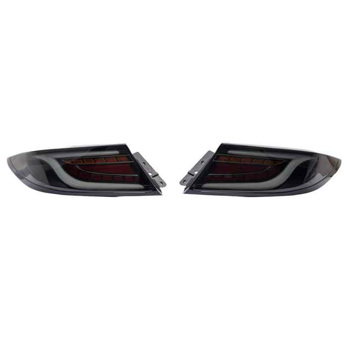 Molded Innovations CS Style Sequential LED Tail Lights Smoke Lens w/ Black Base & White Bar 2022-2026 BRZ / 2022-2026 GR86 - MI-TO2003-SBCAR - Subimods.com