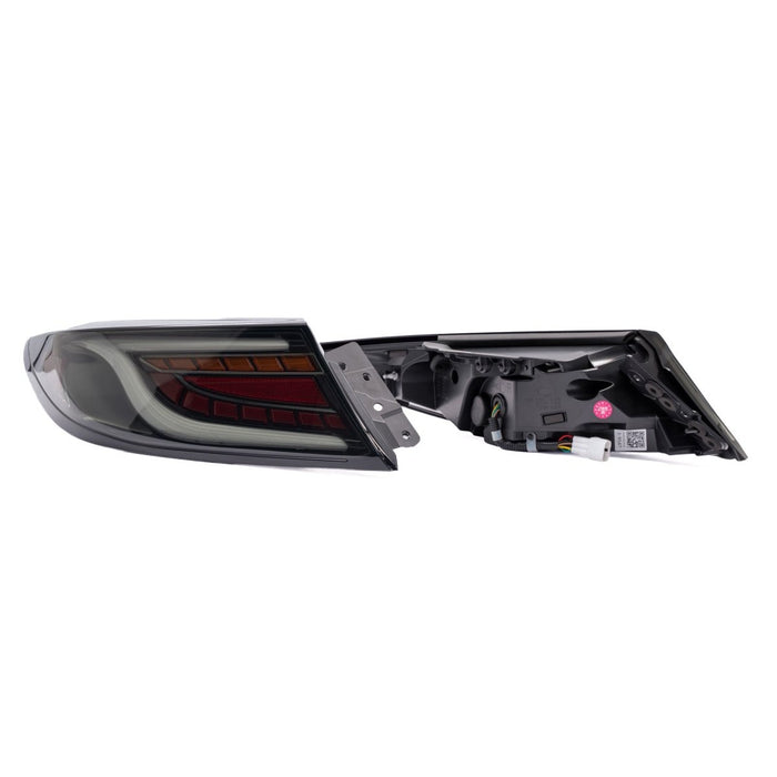Molded Innovations CS Style Sequential LED Tail Lights Smoke Lens w/ Black Base & White Bar 2022-2026 BRZ / 2022-2026 GR86 - MI-TO2003-SBCAR - Subimods.com